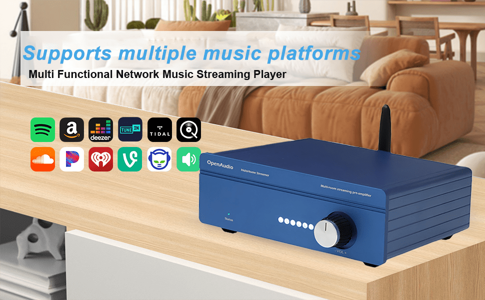 HoloHome Streamer Supports multiple music platforms