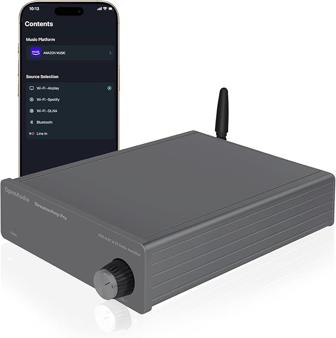 HoloHome StreamerAmp Pro multi-room amplifier controlled via HoloHome app